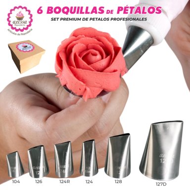 SET PREMIUM DE 6 BOQUILLAS PROFESIONALES PARA PETALOS EN REPOSTERIA