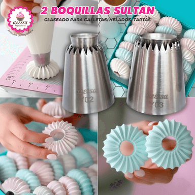 SET PREMIUM DE 2 BOQUILLAS SULTAN PROFESIONALES PARA REPOSTERIA
