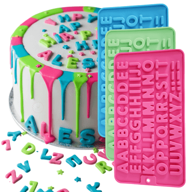 MOLDE DE SILICONA DE LETRAS DE 2 CM. PARA REPOSTERÍA