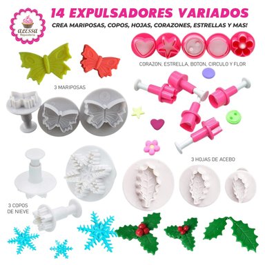 SET PREMIUM DE 14 EXPULSADORES VARIADOS PARA REPOSTERIA