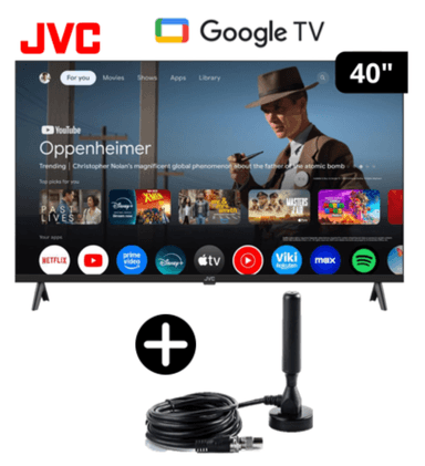TELEVISOR JVC 40 PULGADAS FHD GOOGLE TV + ANTENA DIGITAL (NUEVO) - 1