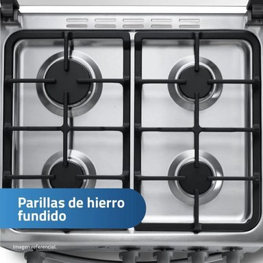 COCINA DE PIE INDURAMA CORUÑA QZ A GAS 4 QUEMADORES CROMA - 3