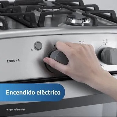 COCINA DE PIE INDURAMA CORUÑA QZ A GAS 4 QUEMADORES CROMA - 4
