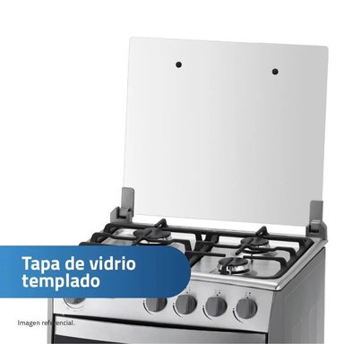COCINA DE PIE INDURAMA CORUÑA QZ A GAS 4 QUEMADORES CROMA - 5