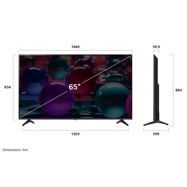 TELEVISOR LG 65 PULG ULTRA HD 4K AI THINQ 65UA7300PSB MODELO 2025- NEGRO - 3