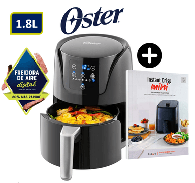 FREIDORA DE AIRE DIGITAL OSTER® DE 18L CKSTAF18D + LIBRO INSTANT CRISP