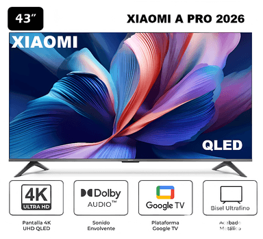TELEVISOR XIAOMI SMART TV A PRO 43' QLED 4K ULTRA HD 2026