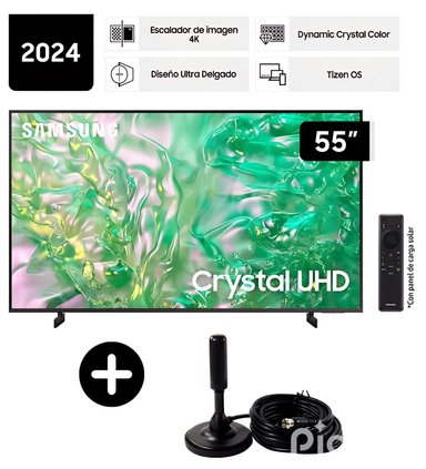 TELEVISOR SAMSUNG 55 CRYSTAL UHD 4K TIZEN OS SMART TV 55DU8000 + ANTENA DIGITAL