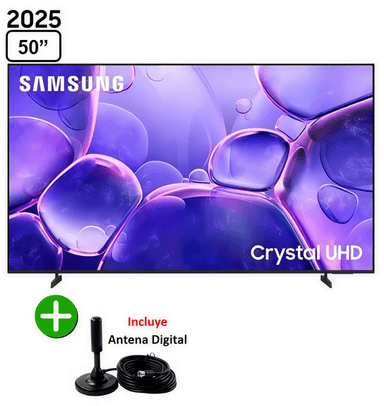 TELEVISOR DE 50' SMART TV SAMSUNG 50U8000F 4K UHD 2025 + ANTENA DIGITAL