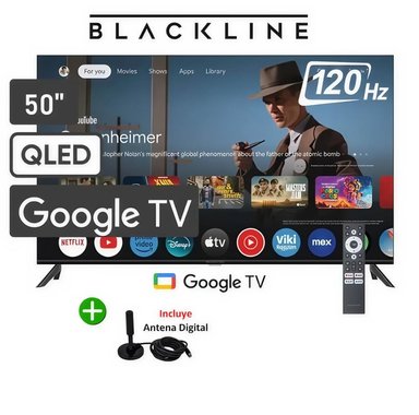TELEVISOR BLACKLINE QLED 50” UHD 4K SMART TV BL50-T6210QD 120HZ + ANTENA DIGITAL