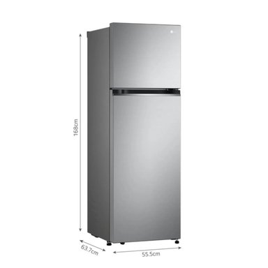 REFRIGERADORA LG TOP FREEZER GT26BPP 264L PLATEADA + PLANCHA OSTER - 2