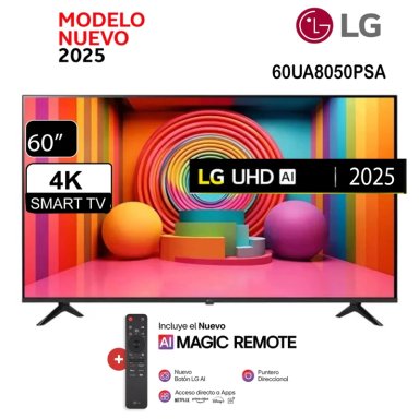 TELEVISOR LG 60' SMART UHD 4K THINQ AI 60UA8050PSA + MAGIC REMOTE