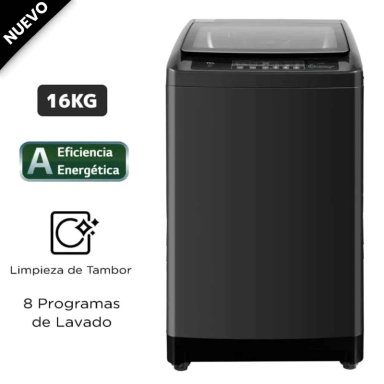 LAVADORA TCL 16 KG F316TLG TOP LOAD GRIS - 1