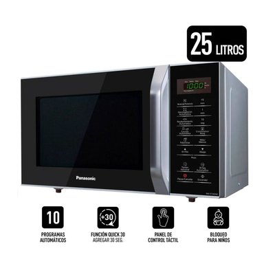 HORNO MICROONDAS PANASONIC 25 L. SILVER NN- SB34HM