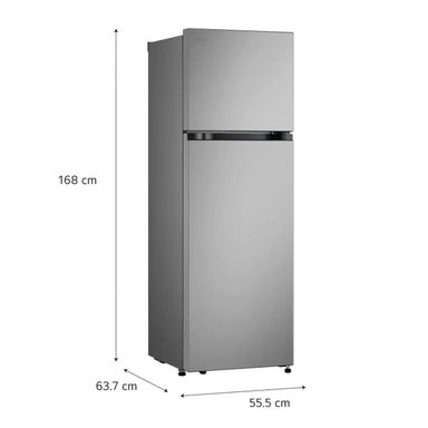 REFRIGERADORA LG 264L VT26BPY LINEAR COOLING TOP FREEZER PLATEADA - 2