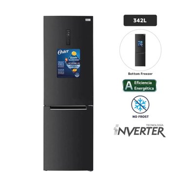 REFRIGERADORA OSTER 342L INVERTER OS-PNFC347BI BLACK INOX - 1