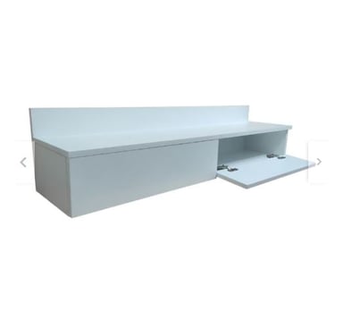CENTRO DE TV FLOTANTE MINIMALISTA MELAMINA BLANCO 50' - 2