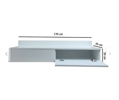 CENTRO DE TV FLOTANTE MINIMALISTA MELAMINA BLANCO 50' - 4