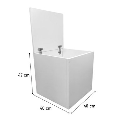 MESA BANCO CAJA DE ALMACENAMIENTO MULTIFUNCIONAL CUBY MELAMINA BLANCO - 6