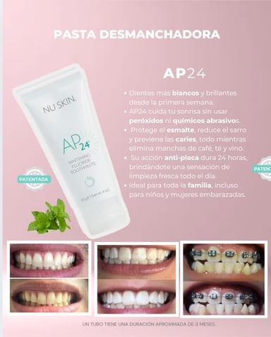 NU SKIN PASTA DENTAL AP24 BLANQUEADOR DESMANCHADOR PARA UNA SONRISA DESLUMBRANTE!!!!! - 3