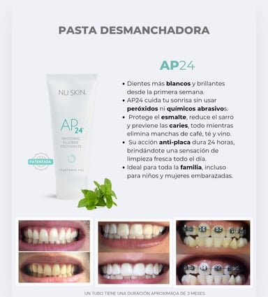 NU SKIN PASTA DENTAL AP24 BLANQUEADOR DESMANCHADOR PARA UNA SONRISA DESLUMBRANTE!!!!! - 9