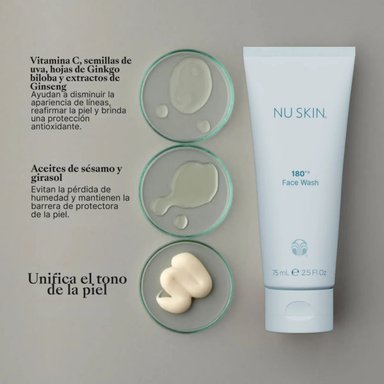 FACE WASH 180 - NU SKIN NUEVA PRESENTACION 75ML PARA UNA PIEL RADIANTE SIN MANCHAS - USA!!!! - 5
