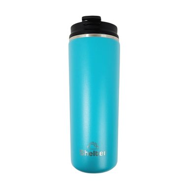 SHELTER COFFEE MUG CYAN GREEN 470ML 16OZ DE ACERO INOXIDABLE