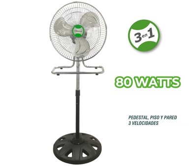 VENTILADOR PEQUEÑO 3 EN 1 DE 12' BOSSKO BK-8312VP PLATEADO