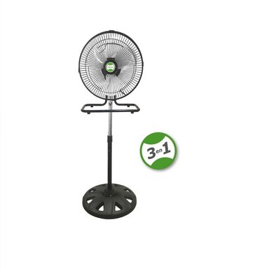VENTILADOR  BOSSKO 12'   3 EN 1, BK-8312VP/NG REJILLA NEGRA