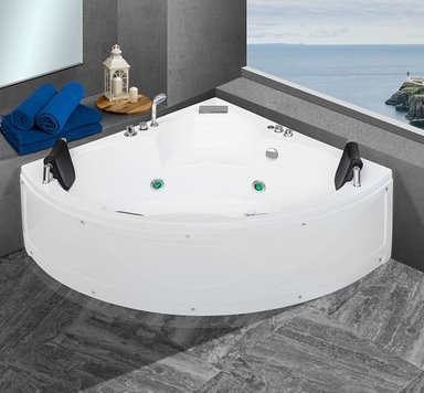 JACUZZI HIDROPLUS OVALADO ESQUINERO ALICE BLANCO MEDIDA 146 X 146