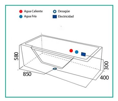 JACUZZI HIDROPLUS RECTANGULAR ARTEMISA BLANCO MEDIDA 120 X 180 - 6