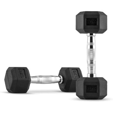 PAR MANCUERNAS PROIRON HEXAGONAL CAUCHO 2.5KG