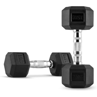 PAR MANCUERNAS PROIRON HEXAGONAL CAUCHO 7.5KG