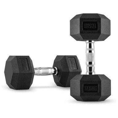 PAR MANCUERNAS PROIRON HEXAGONAL CAUCHO 17.5KG