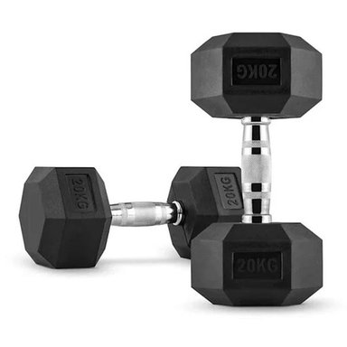 PAR MANCUERNAS PROIRON HEXAGONAL CAUCHO 20KG