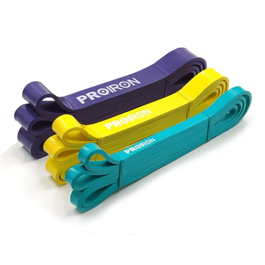 SET BANDAS RESISTENCIA PROIRON CROSSFIT FULL BODY X LIGHT + LIGTH + MEDIUM MULTICOLOR