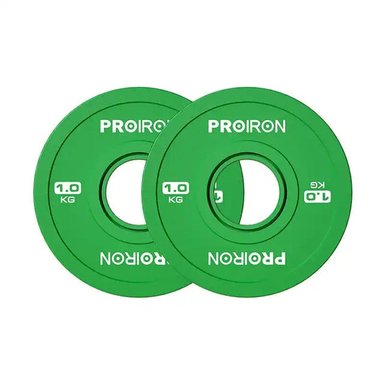 PAR DE DISCOS OLÍMPICOS FRACCIONALES 1KG VERDE - 1