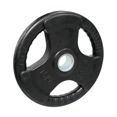 PAR DE DISCOS OLÍMPICOS DE CAUCHO TRI AGARRE 15 KG - 1