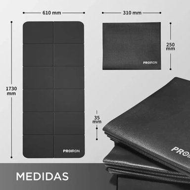 MAT PLEGABLE DE PVC DE 2MM NEGRO - 2