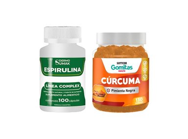 ESPIRULINA COMPLEX 100 CAP - DERMO SUMAK|GOMITAS DE CÚRCUMA