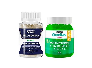 MELATONINA PLUS 10MG - 100 CAP - DERMO SUMAK|GOMITAS MULTIVITAMINAS ADULTO