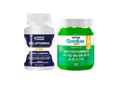 MELATONINA COMPLEX 2MG - 100 CAP - DERMO SUMAK|GOMITAS MULTIVITAMINAS ADULTO