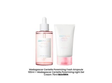 MADAGASCAR CENTELLA POREMIZING FRESH AMPOULE 100ML + LIGHT GEL CREAM - 2
