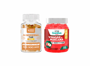 GANODERMA PLUS 500MG 100 CAP DERMO SUMAK + GOMITAS VINAGRE DE MANZANA