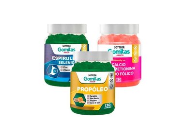 SUPER COMBO GOMITAS ESPIRULINA + PROPÓLEOS + CALCIO SOTTCOR ADULTOS