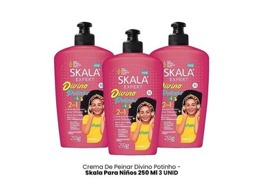 CREMA DE PEINAR DIVINO POTINHO - SKALA PARA NIÑOS 250ML 3 UNID - 2