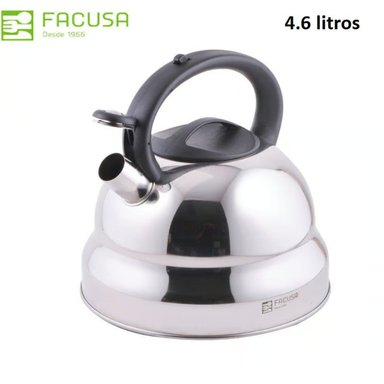 TETERA ACERO INOXIDABLE FACUSA DE 4.6 LITROS CON SILBADOR 989085002