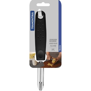 PELADOR DE PAPAS MANUAL TRAMONTINA DE POLIPROPILENO NEGRO 25627100