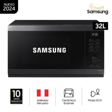 MICROONDAS SAMSUNG 32L ACERO INOXIDABLE NEGRO - MS32DG4504AGPE
