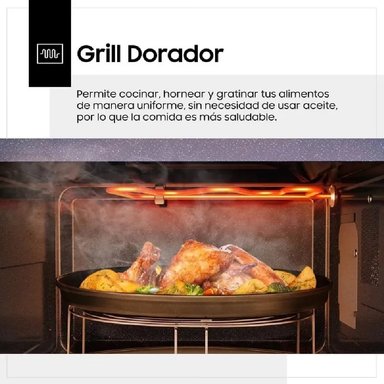 HORNO MICROONDAS SAMSUNG CON GRILL Y GRAN CAPACIDAD DE 32 L – MODELO MG32DG4524ATPE - 3